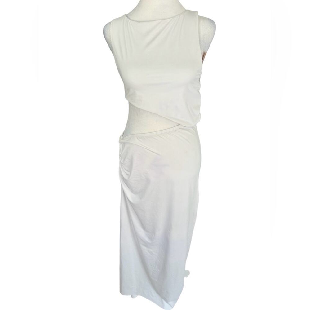 Agua Bendita Maxi Dress Sexy Stretchy Bridal Honeymoon Engagement Asymmetrical L - Picture 2 of 16